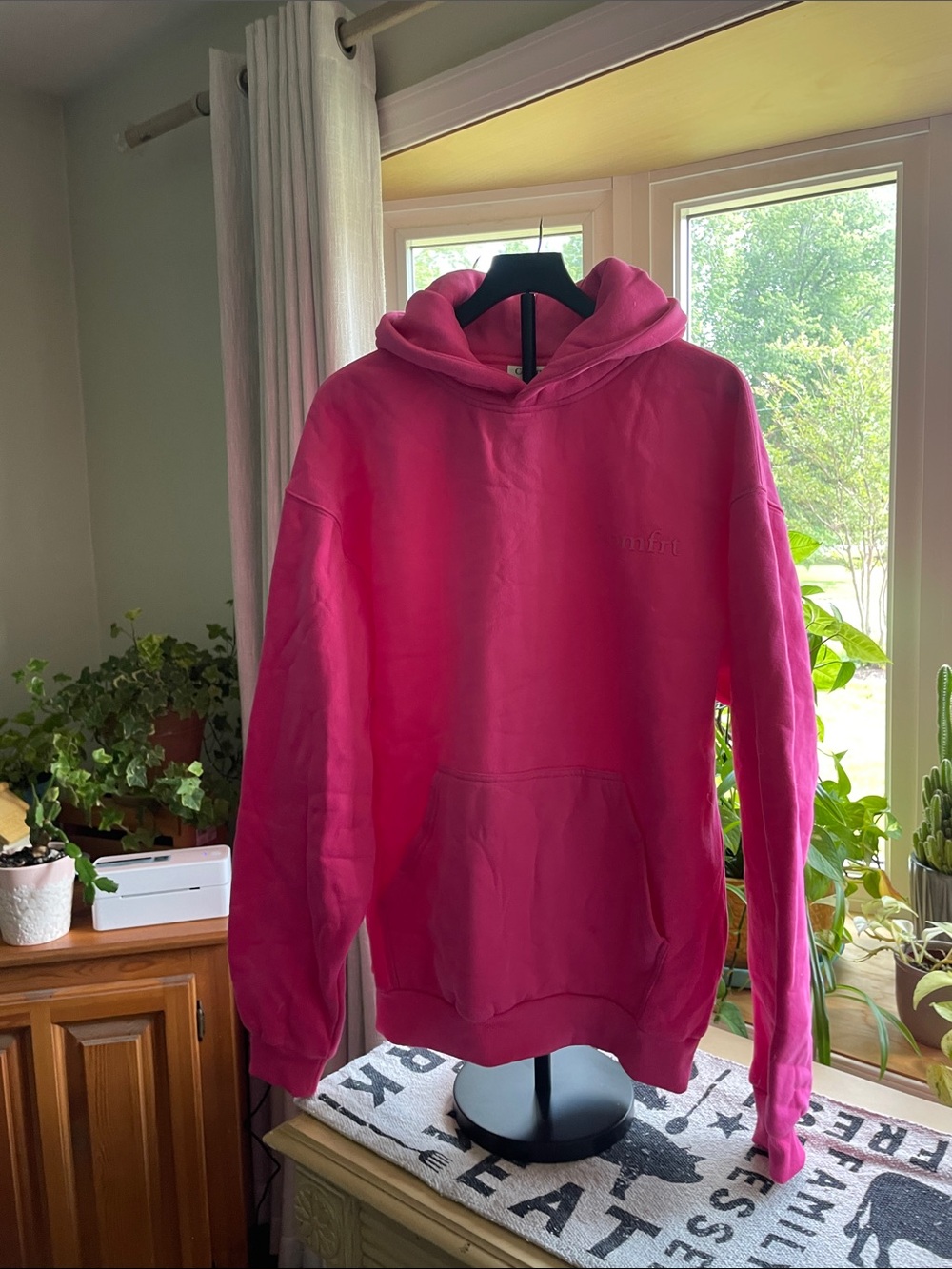 Hot Pink Men's Hoodie Sweatshirt Unisex